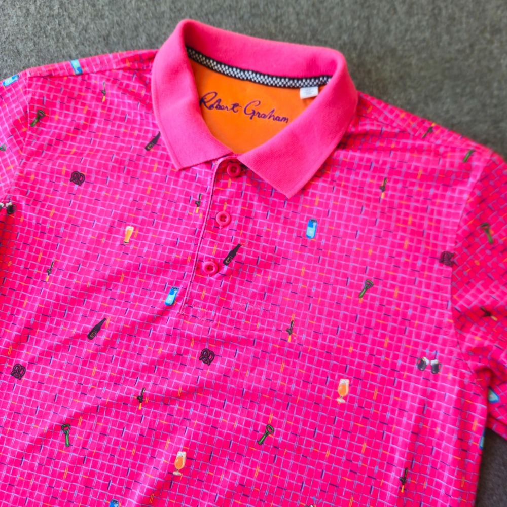 Robert Graham Beer Performance Golf Polo Classic Jon Daly Medium Country Club